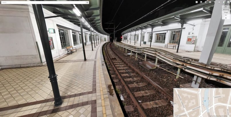 Panoramic image of the metro station captured by NavVis IMMS