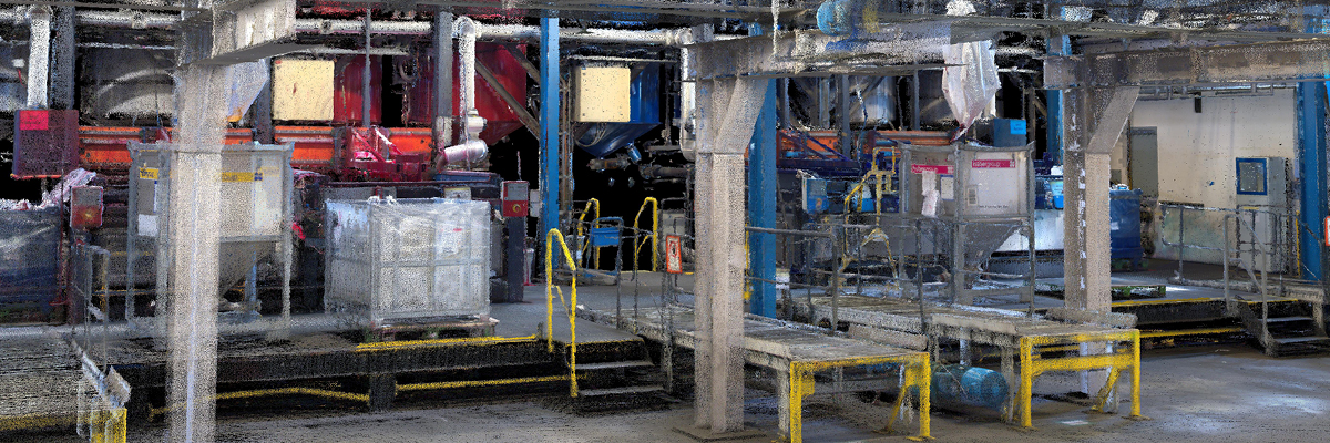 NavVis VLX sample point cloud factory