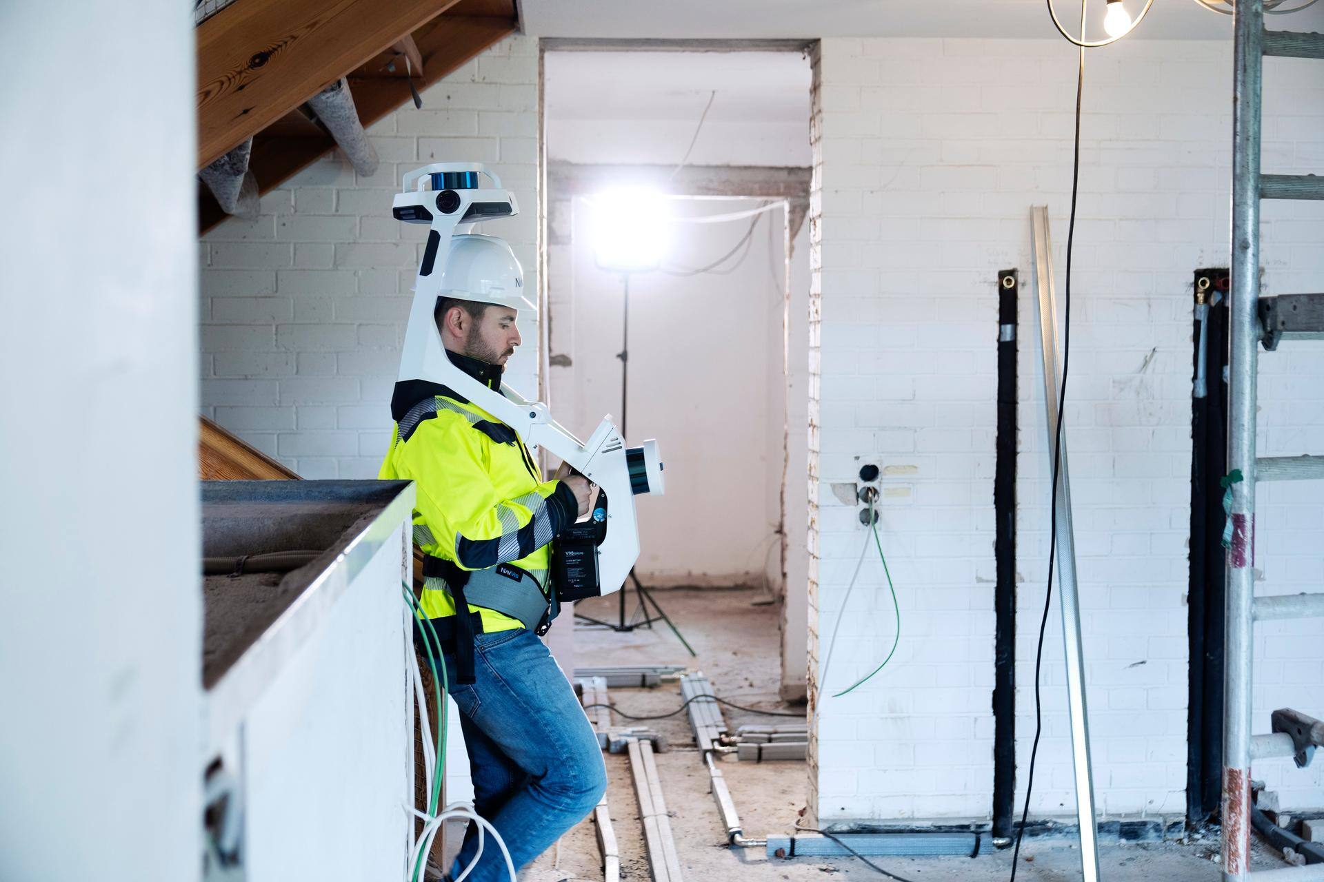 Mobile mapping technology in use at a construction site