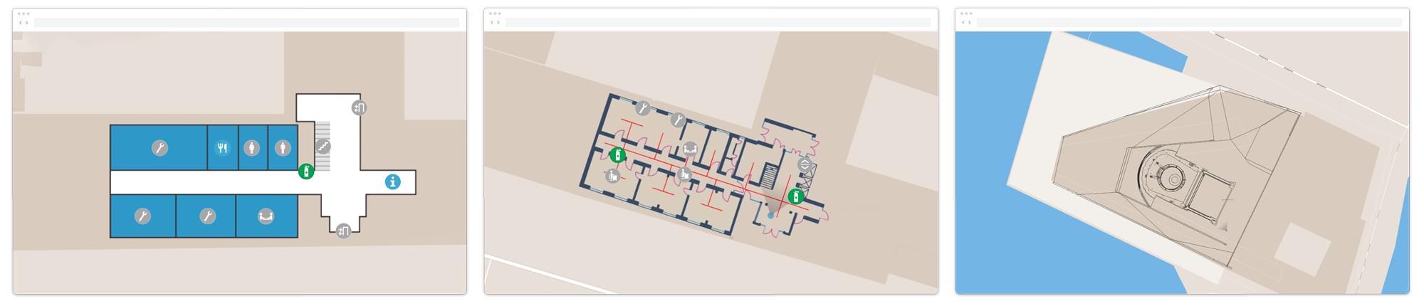 Digital floor plan created by NavVis IndoorViewer