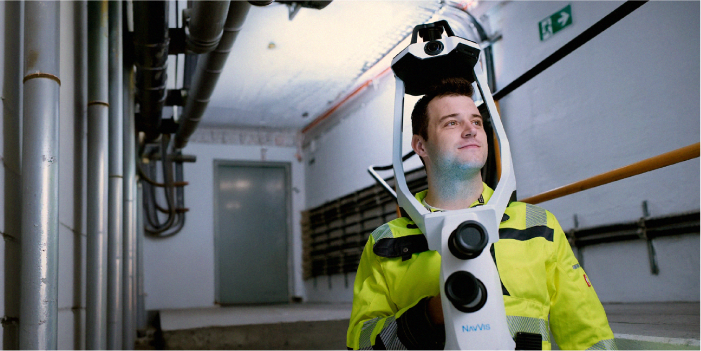 NavVis VLX 4 wearable reality-capture system in use